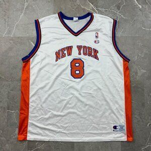 Vintage New York Knicks Jersey Mens 2XL XXL Champion Latrell Sprewell Blank y2k